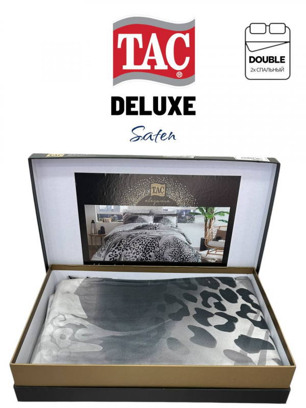 Tac Berio gri Deluxe saten | Постельное белье сатин делюкс